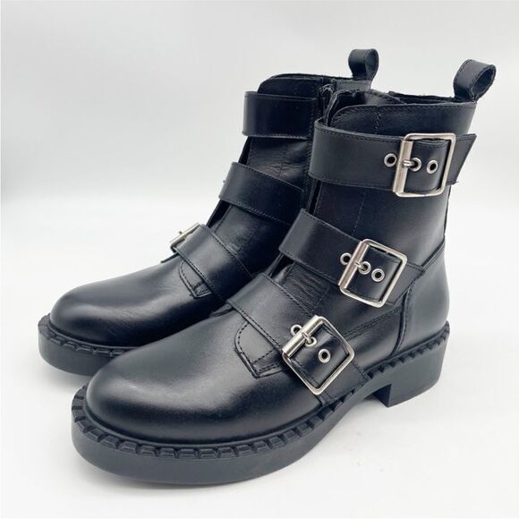 Steve Madden Shoes - STEVE MADDEN Arlette Triple Buckle Moto Boots size 6 NEW without box